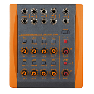 8 Channel Line Stereo Mixer Guitar Instruments Mic Audio <strong>Input</strong> and Output Professional DJ Controllers Audio Console Mixer - Product Image 1