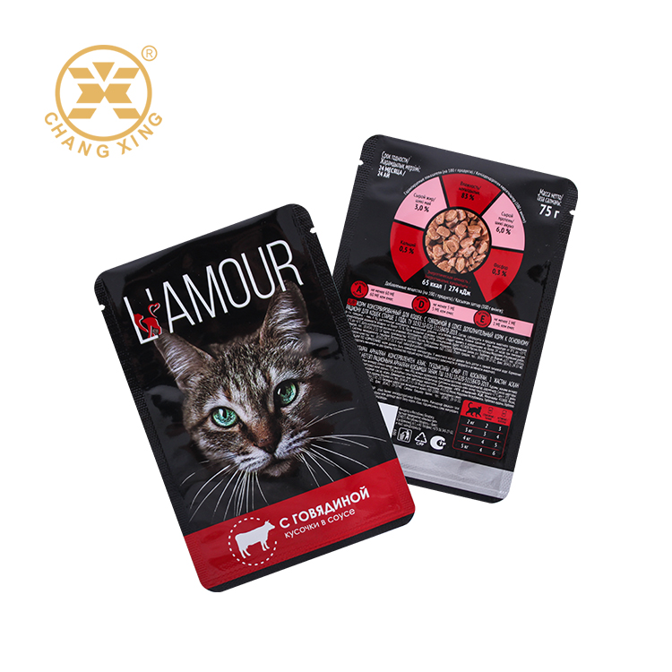 Sac scellé sur le côté pour aliments pour animaux de compagnie