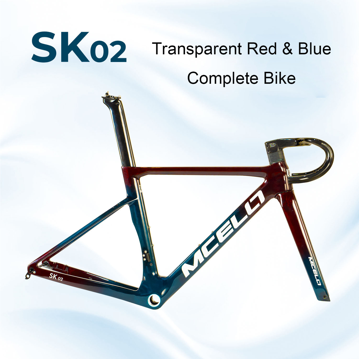 Transparent red and blue