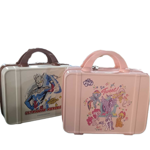 14 pollici ABS Mini valigia personalizzata alla moda impermeabile borsa per cosmetici leggera scatola regalo per signore piccolo colore caramella - Product Image 6