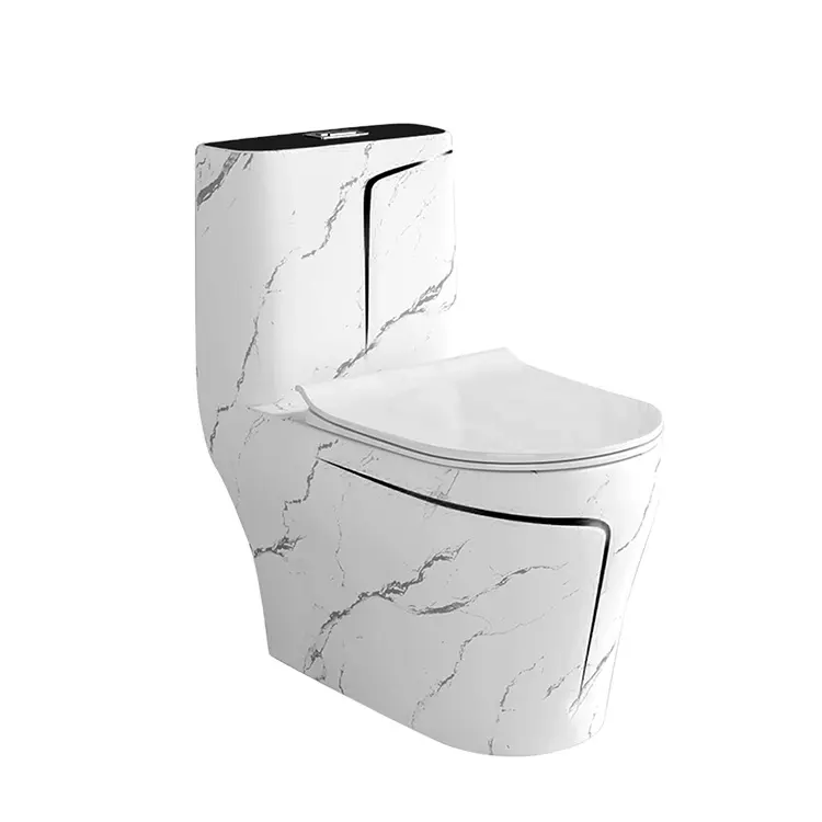 Dubai hotel bagno toilette di lusso pavimento-in piedi indipendente marmo modello WC WC in ceramica