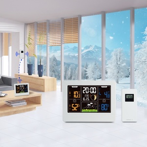 Nhiệt Kế Thời Tiết Kỹ Thuật Số Với Đồng Hồ Nguyên Tử Trạm Thời Tiết Không Dây Trong Nhà Ngoài Trời, Hiển Thị Màu - Product Image 3