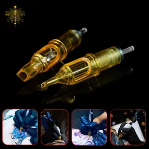 20個黄色トンボデザイン永久カートリッジニードル1 3 5 7 9 11 13 14 15 RL RM RS M1タトゥーマシンペンアクセサリー - Product Image 5