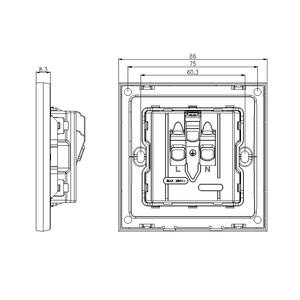 Univalsal AU / EU /US/ UK多电气插头墙壁安全插座，带USB墙壁插座的开关控制