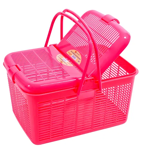 Malaysia Best Seller Plastic Laundry Basket With Handles And Lid Perfect for Clothing Storage Suitable for Laundry Shop Use