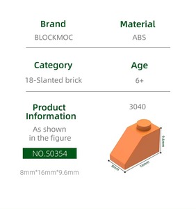 BLOCKMOC 3040 Half Bevel <strong>1</strong> Dots Building Blocks MOC Accessories Compatible With Bricks Children <strong>Toys</strong> Gift Box - Product Image 2