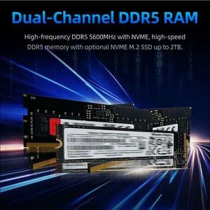 Intel Ultra7 165H Mini <strong>PC</strong> DDR5 M.<strong>2</strong> NVME SSD RJ45 <strong>2</strong>.5G LAN HD DP Type-C Display Office Home HTPC Computer with Fan - Product Image 6