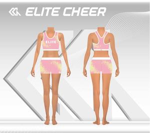 Yeşil tezahürat uygulama giymek gençlik Cheer isınmak takım elbise takım tasarımı dans kırpma üst ve şortlar - Product Image 6