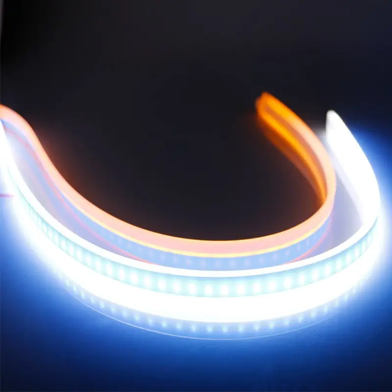 Tira de luces LED flexible para circulación diurna, luz DRL Universal de 30cm, 45cm, 60cm, artículo suave