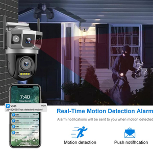 Telecamera di sorveglianza <span class=keywords><strong>Wireless</strong></span> Rscamtom esterna WiFi PTZ tre lenti tre schermo Auto Tracking telecamera di sicurezza