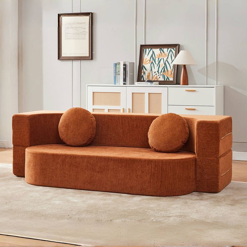 Caramel colored woven fabric