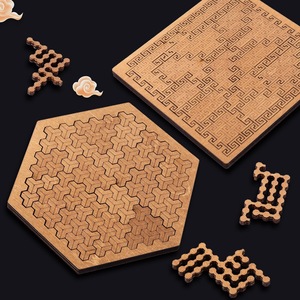 Gelişmiş mantıksal ve geometrik düşünme bulmaca oyuncak ile ahşap çocuklar için yap-boz ve yetişkin bulmaca bölümü giderici stres - Product Image 4