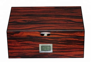 วินเทจ50 CT ไม้สก์ท็อปซิการ์ Humidor ที่มี Divider ความชื้นและดิจิตอลเทอร์โมไฮโกรมิเตอร์สำหรับผู้ชาย - Product Image 2