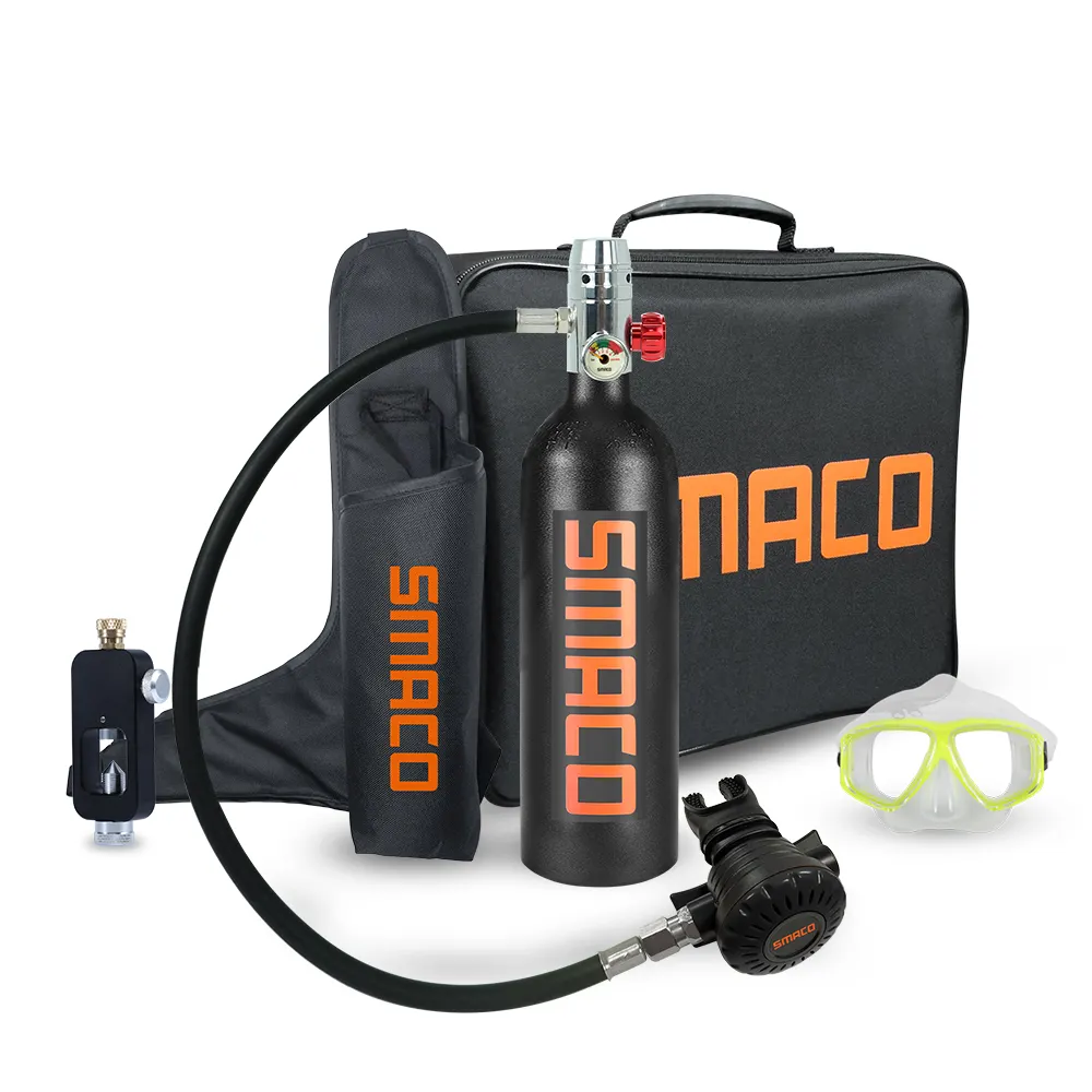SMACO nokta S400 artı B set oksijen tankı 20 dakika dalış mini tüplü sistemi dalış ekipmanları kiti