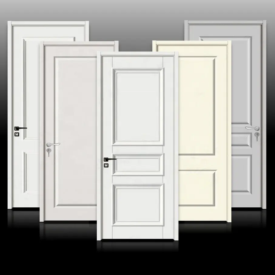 Panneau de porte en bois composite PURE FULL WPC épaisseur 45mm pour portes intérieures 100% PVC étanche