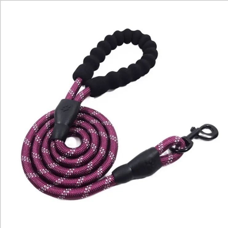 Dog Leash for Large Dogs Training Leads Strap Round Rope Leashes Goods High Quality Nylon Solid Support Super Markets Walk Dog