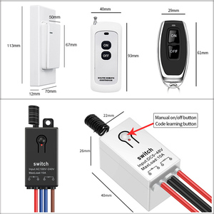 GLC两组家庭自动化数字开关遥控交流120V/220V无线遥控开关 - Product Image 5