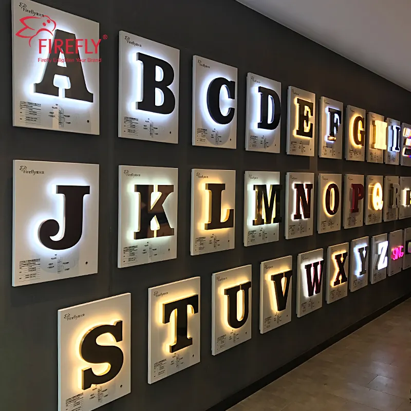 Letreros de empresa personalizados de diseño gratuito Letras de canal de señalización LED Letrero acrílico 3D con logotipo Letrero de tienda al aire libre