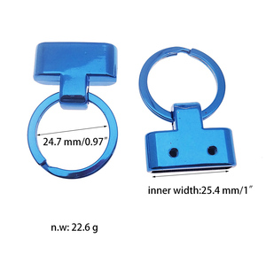 DIY el yapımı deri özel anahtarlık Metal bölünmüş anahtarlık araba anahtarlık 1 inç