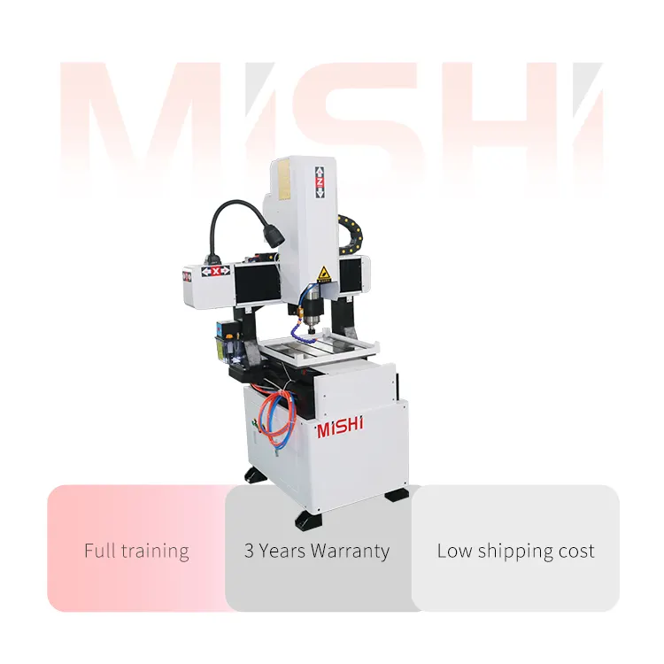 Enrutador CNC de escritorio MISHI 3 Axis 6060 4040 para fresadora cnc de metal 6090 mini fresadora para metal