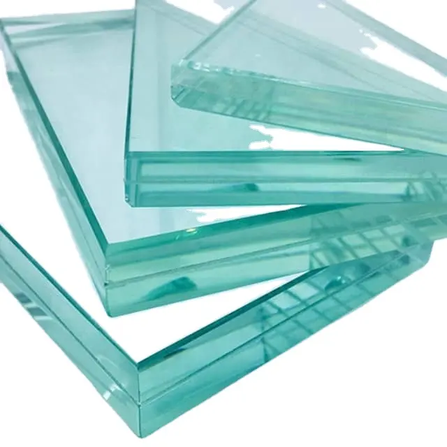 Chất lượng cao thêm siêu rõ ràng nhiều lớp xây dựng Tempered Glass cong cong cán cứng thấp sắt kính 4mm-19mm
