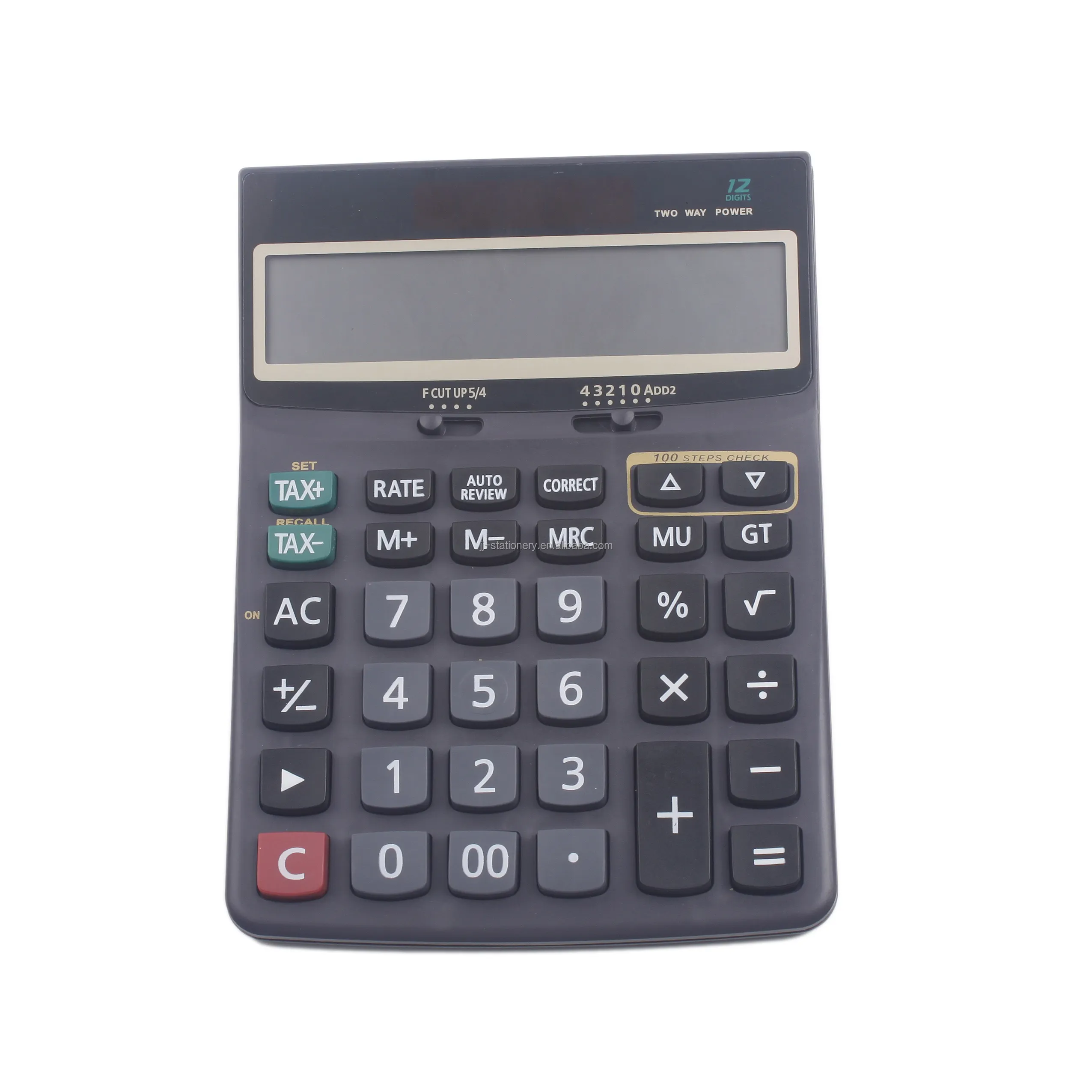 Bureaukantoor Calculator Met Groot Lcd-Scherm Grote Gevoelige Knop 12 Cijfers Desktop Rekenmachine
