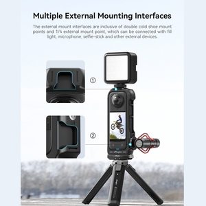 ขายึดกล้องถ่ายภาพเคลื่อนไหวสำหรับ Insta360 X4 Amagiss กล้องกรงกระต่ายพลาสติกแบบปลดออกได้อย่างรวดเร็วเฟรมกล้องอินเตอร์เฟซ1/4นิ้ว - Product Image 5