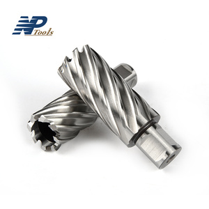 Naipu 3/4&quot; Diameter 2&quot; Depth of Cut HSS Annular Cutter with 3/4'' <strong>Weldon</strong> Shank for Metal Cutting - Product Image 4