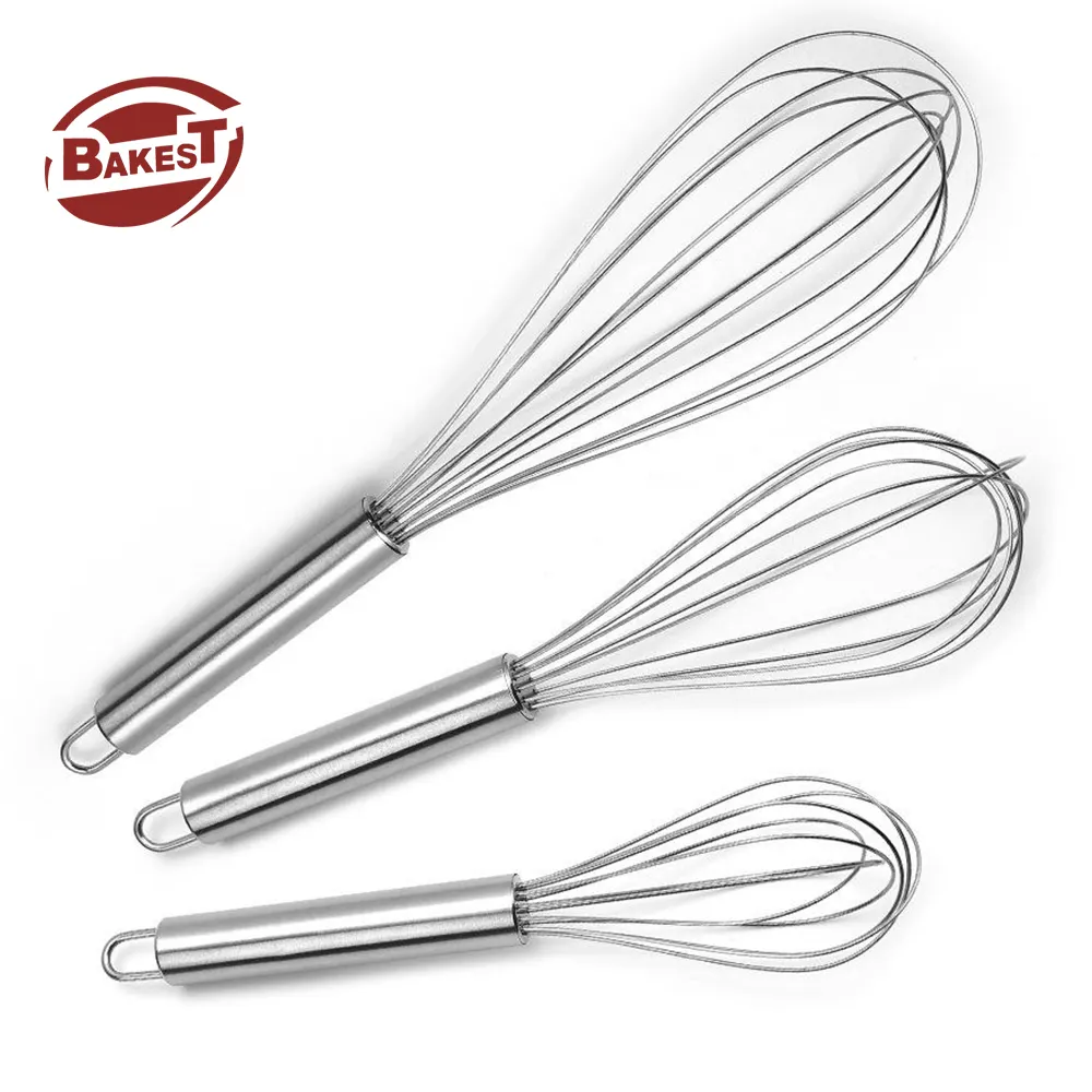 Bakest sbattitore a mano in acciaio inossidabile frullino per le uova multiuso cucina ecologica manuale Mini miscela strumento per frusta a filo per palloncini