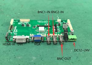 TKUNプロフェッショナルグレードディスプレイドライバーボードBNC-IN BNC-IN DVI VGAオーディオインDC12 ~ 24Vモニタードライバーコンシューマエレクトロニクス - Product Image 4