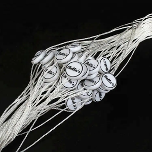 <strong>White</strong> Nylon <strong>String</strong> Custom 3D Embossed Brand Name Logo Plastic Hang <strong>Tag</strong> Seal <strong>String</strong> for Garments - Product Image 6
