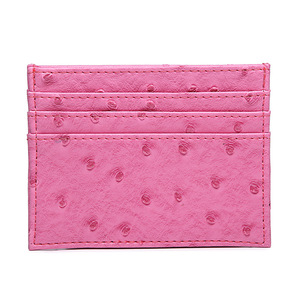 Nuevo diseño de avestruz/serpiente/patrón de cocodrilo PU tarjetero de cuero para mujer estuche delgado para tarjetas 6 ranuras para tarjetas billetera de bolsillo - Product Image 3