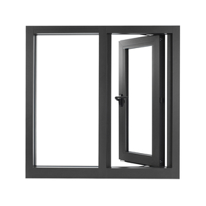 Custom Double Tempered Glass Soundproof Modern Design Bridge Aluminium System <strong>Windows</strong> - Product Image 3
