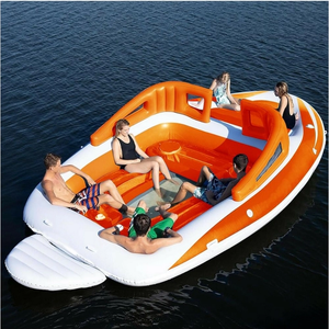 Factory Direct Sale Capacity 6 Person PVC Inflatable Boat <strong>Raft</strong> Floating <strong>for</strong> Ocean Island and Pool with Printing logo - Product Image 2