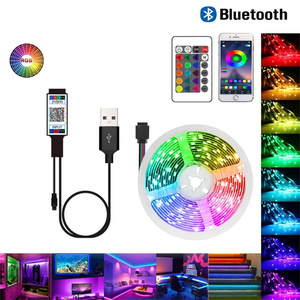 5050rgb Led-Lichtstreifen-Set 5 V 24-Taste-Fernbedienung Bluetooth Rgb-Lichtstreifen intelligente Steuerung wasserdichte Smd-Serie - Product Image 3