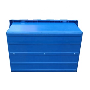 QS-contenedor de almacenamiento de logística de alta resistencia, contenedor grande de plástico con tapa, de pared sólida rectangular de 80L - Product Image 5