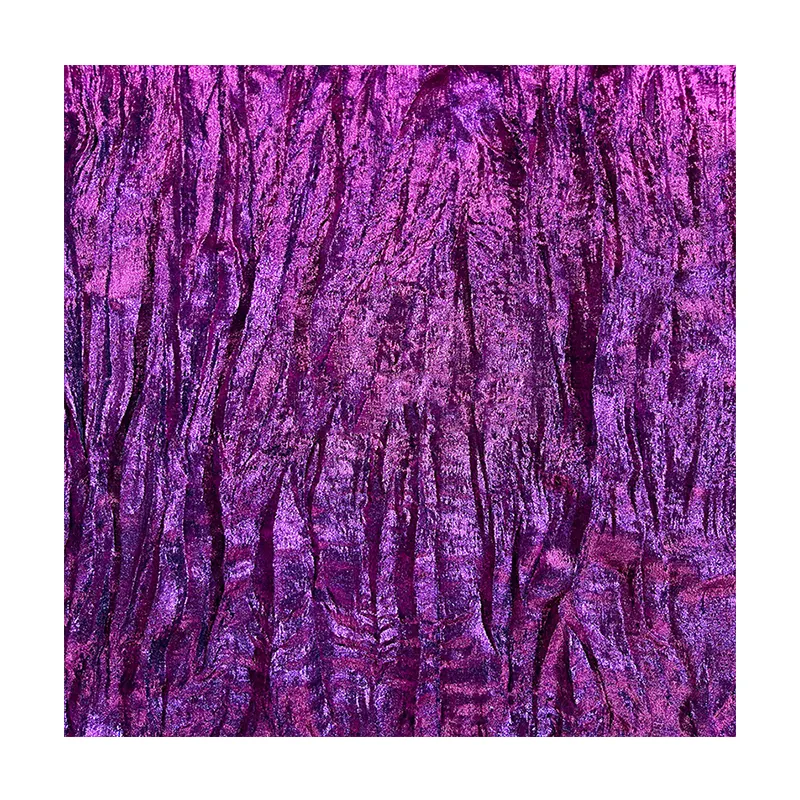 Stagnola di design speciale colore metallo lucido caldo timbratura tessuto di abbigliamento da sposa maglia plissettata abito di lusso lamina tessuti