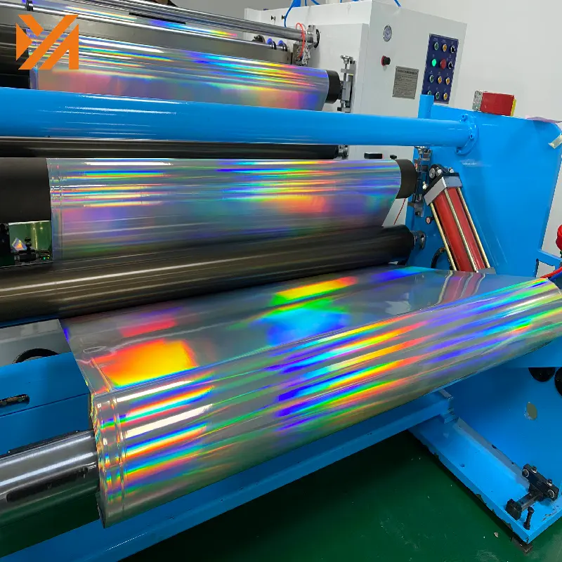 Rollo de papel adhesivo holográfico personalizado al por mayor UV/Rollos de vinilo imprimibles solventes