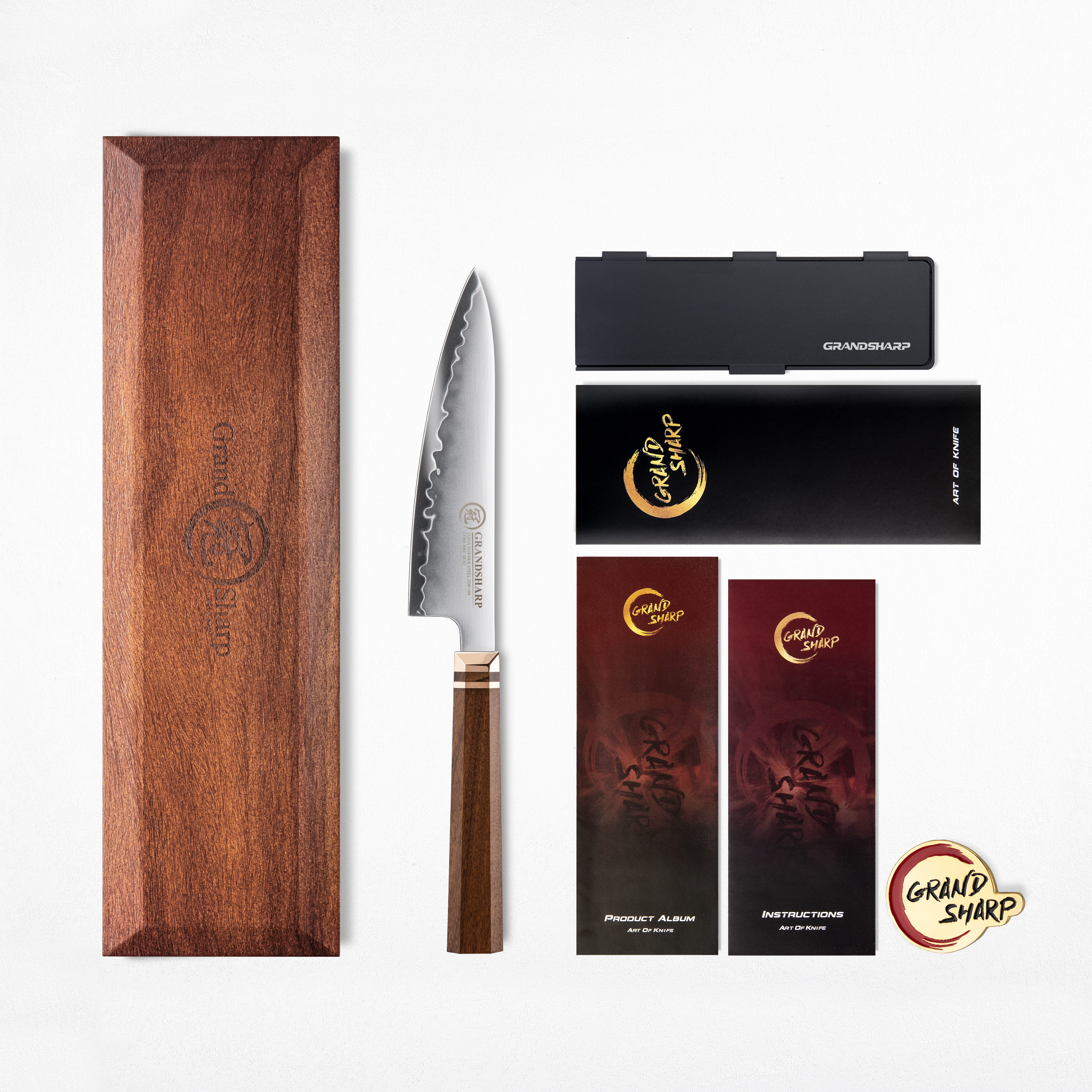 Couteau utilitaire 5,5'' avec coffret cadeau en bois