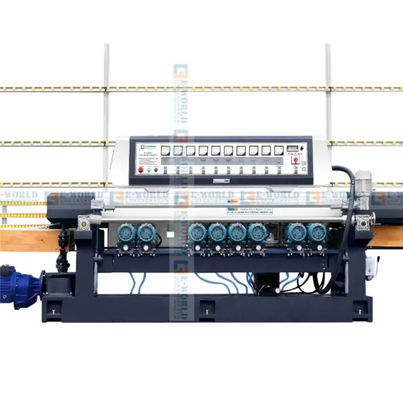 Machine de biseautage de verre, petite machine de biseautage de ligne droite pour le verre 11 machines à moteur