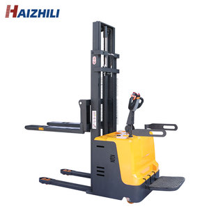 Factory Direct Sale 2ton 1.6m Electric Operated Stand on Type <strong>Loading</strong> Pallet Stacker with CE