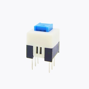 7x7 Vertikaler 6-poliger Druckknopf schalter mit flachem Knopf - Product Image 1
