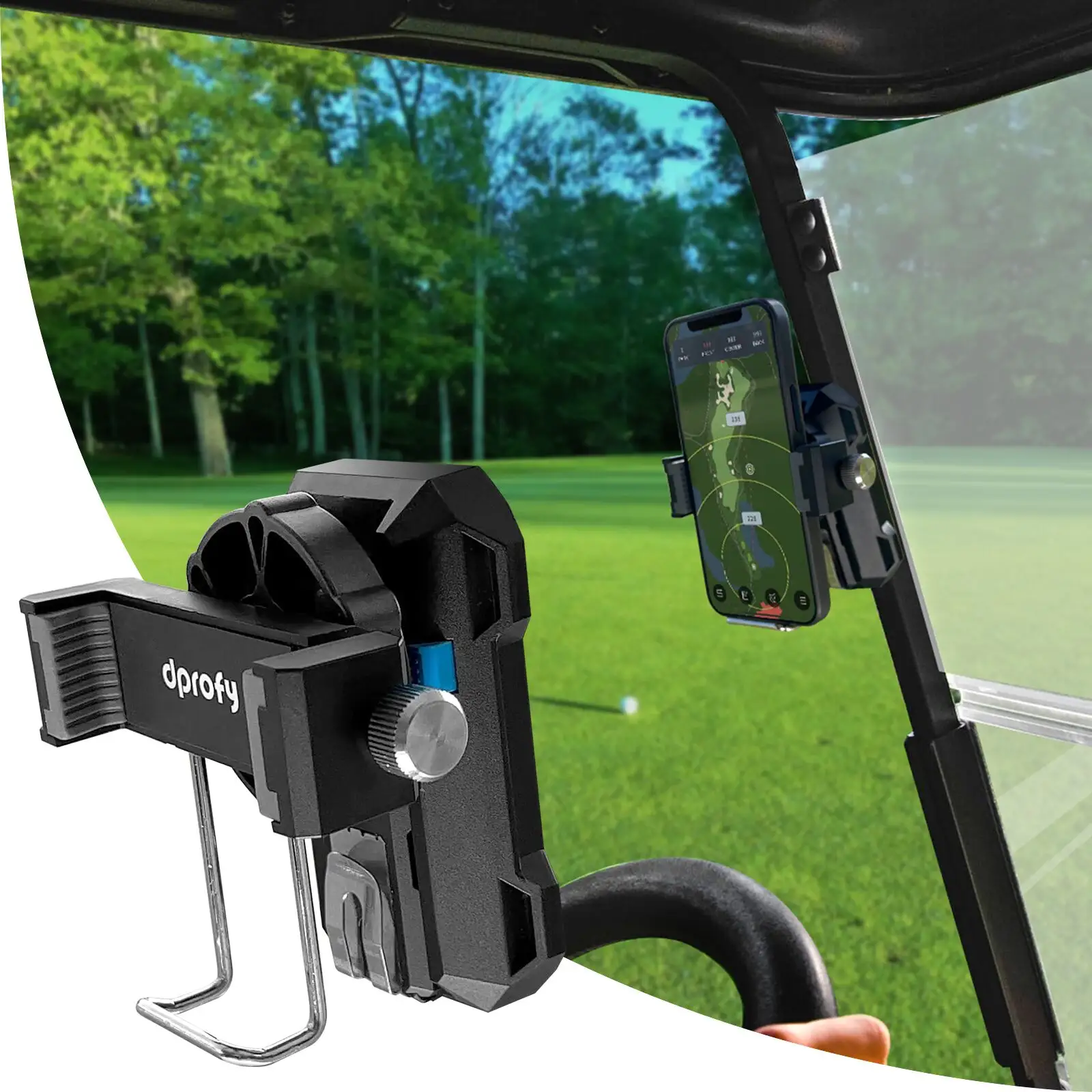 Bộ Giá Đỡ Điện Thoại Sản Phẩm Golf Bán Sỉ Gsou GM10 Kho Hàng Mỹ Dành Cho Xe Golf Điện Xe Golf Hỗ Trợ Tập Luyện Ghi Âm