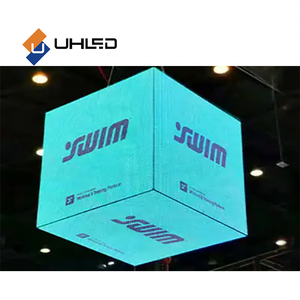 UHLED yeni tasarım HD P2.5mm 320*320*320mm küp LED reklam ekranı kapalı LED ekran tam renkli asılı küp LED ekran - Product Image 2