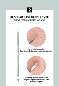 Chất Lượng Cao Thép Trên Khuôn Mặt Mụn Tại Chỗ Comedone Vắt 5Pcs Mụn Đầu Đen Loại Bỏ Kim Cho Mũi Chăm Sóc - Product Image 6