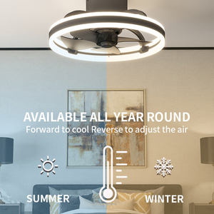 Morden Low-Profile Flush Mount Smart 220V Design <strong>LED</strong> Ceiling Fan Lamp With <strong>up</strong> and Down Light and Powerful <strong>Wind</strong> for Room - Product Image 3