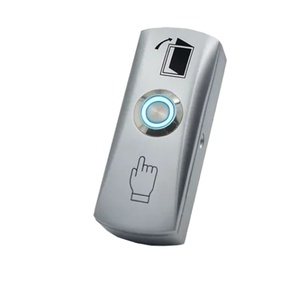 Zinc Alloy Led <strong>Exit</strong> <strong>Button</strong> Switch NO/NC/COM Door System <strong>Push</strong> <strong>Exit</strong> Release <strong>Button</strong> Switch for Access Control Backlight <strong>Button</strong> - Product Image 1