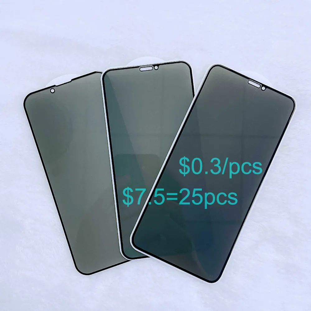 0,3 usd preço barato alta qualidade privacidade vidro temperado protetor de tela para iphone 1 13 12 11 xs max anti espião filme de vidro
