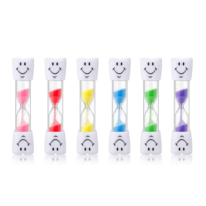 Temporizador de dentes de chuveiro, preço em massa, colorido, temporizador para criança, cubo, escovação dos dentes, temporizador de areia, plástico, ampulheta