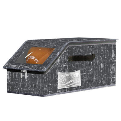 Hat storage box black-1 black with white dot